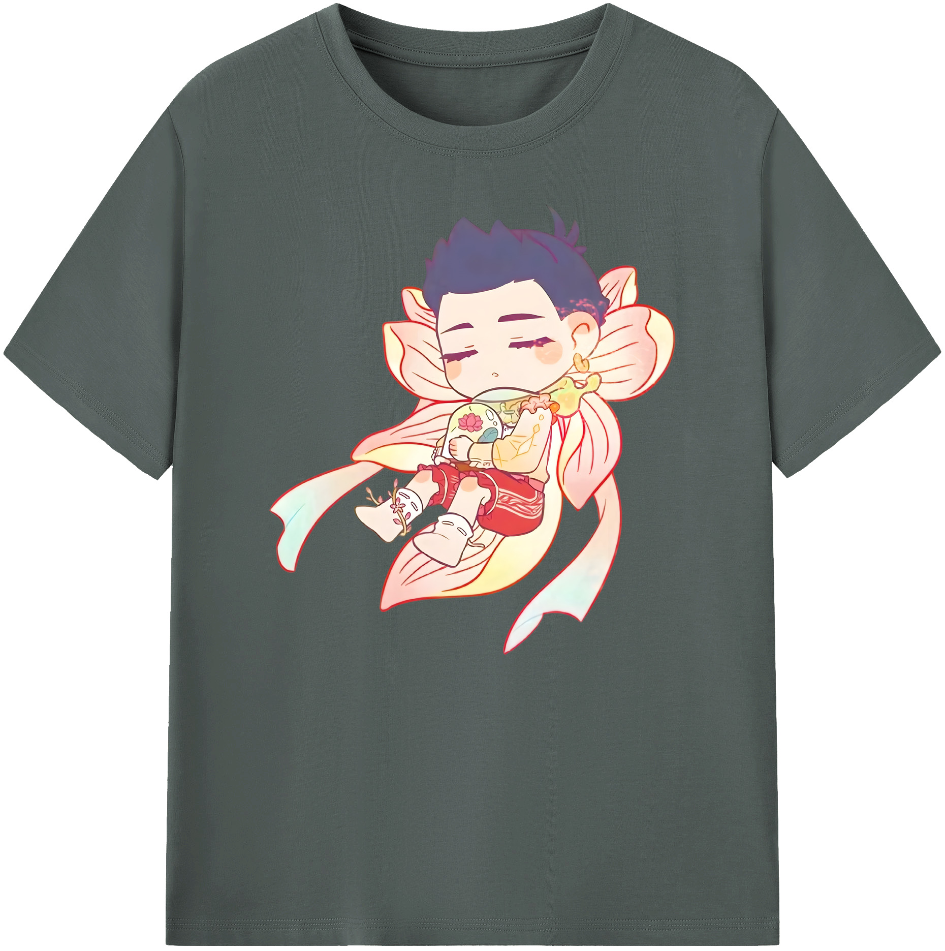 （画像用） Ne Zha 2 ナタ 魔童の大暴れ 綿100％ メンズ半袖Tシャツ｜肌触りやわらか＆通気性